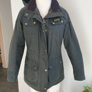 Barbour waxed cotton jacket.